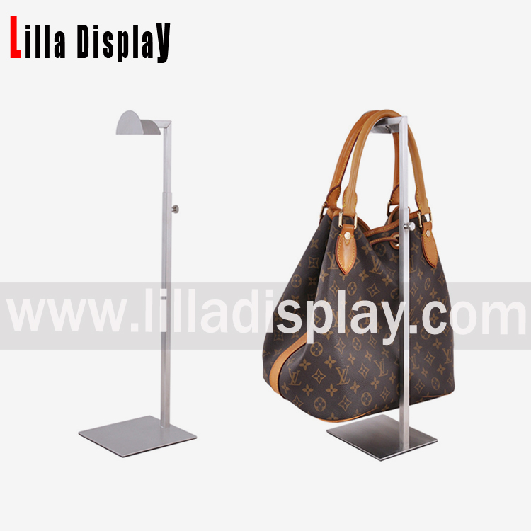 Lilladisplay Adjustable stainless steel handbag display stand for counter display BDR02