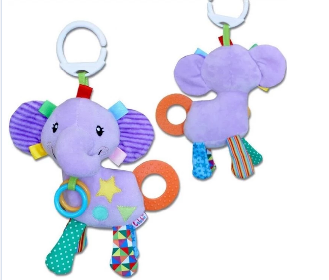 Soft Plush Animal Rattle Baby Crib Bed Hanging Bells Puzzle Toy