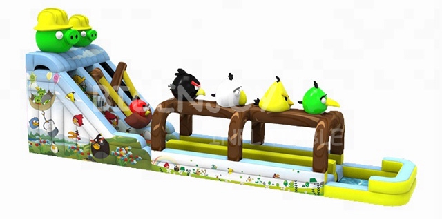 angry bird PVC inflatable water slide water slip and slide