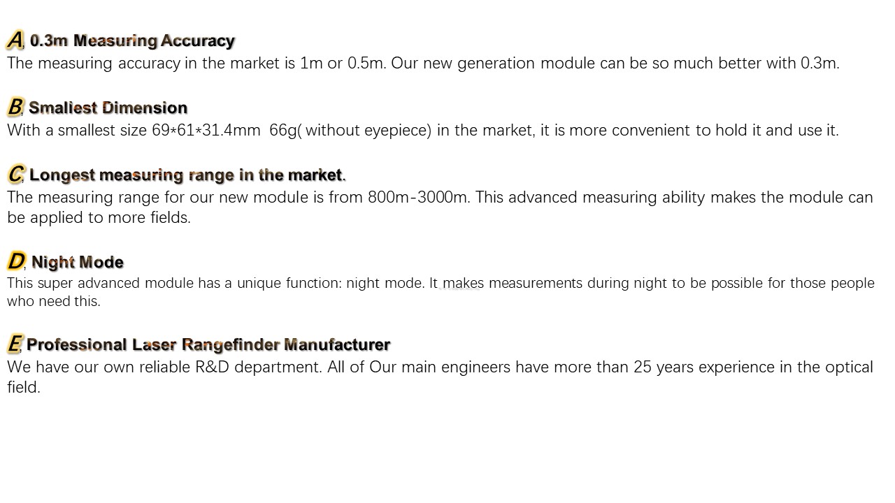 2019 Advanced New Generation 3000 Laser Rangefinder Module Night Mode 03m High Accuracy Laser Rangefinder With RS232