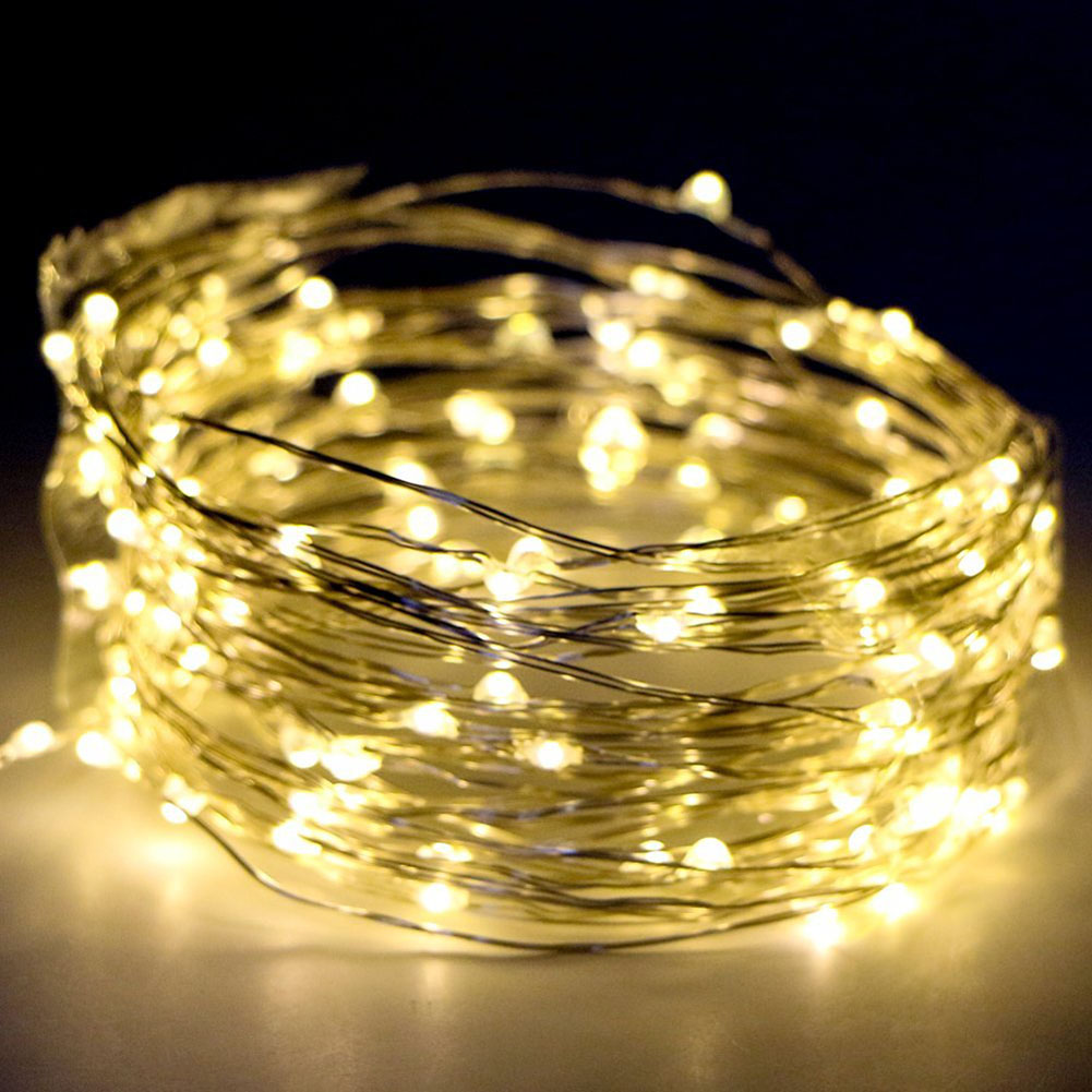 Fairy Lights Battery Operated 33 ft 100 LEDS Waterproof Outdoor Indoor Decorative LED String Lights Dimmable Remote