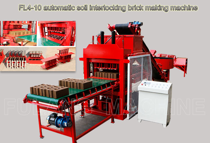 automatic interlocking compressed earth clay brick making machine