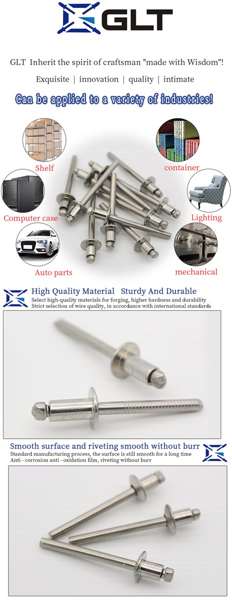 manufacturer custom steel large fhead open end blind rivet