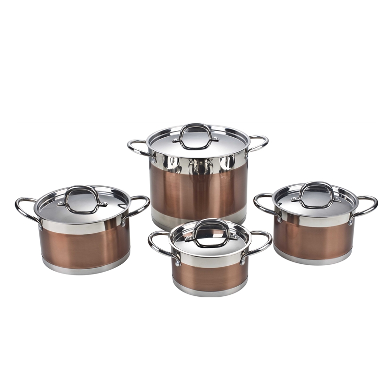 stainless steel cookware set casserole frypan saucepan for kitchen