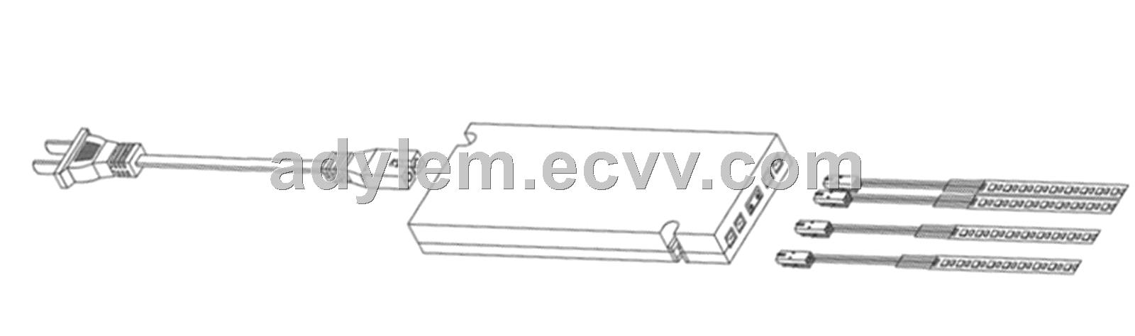Ultrathin Plastic case constant voltage 12V 60w LED driver for cabinet