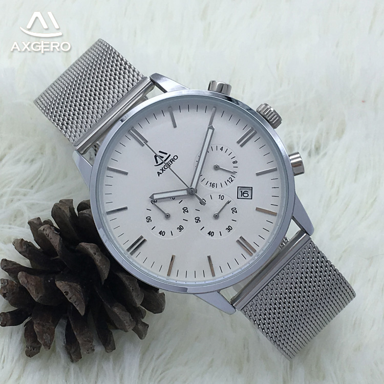 Luxury brand your own custom stainless steel back quartz wrist watch