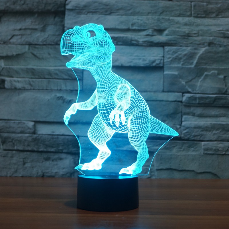 New creative dinosaur design of energysaving LED lights touch switches remote control seven colors