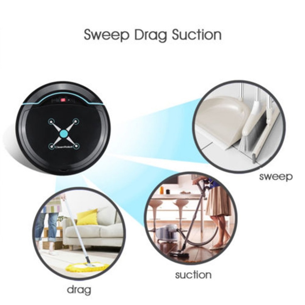hot sale Rechargeable Automatic Cleaning Robot Smart Sweeping Robot Vacuum Floor Dirt Dust Hair Cleaner Home Sweeping Ma