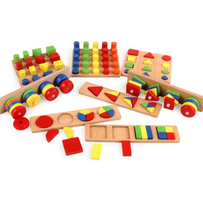 wooden children educational toys wooden blocks