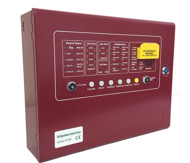 Automatic extinguisher control panel fire suppression panel 4zones for gas extinguisher fire fighting system