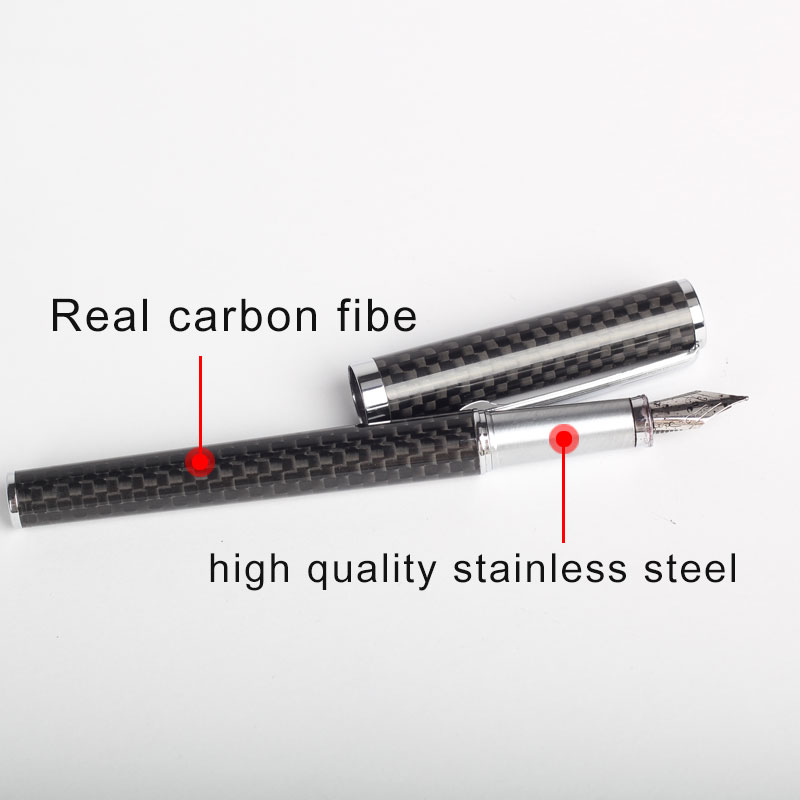 Luxury Real Carbon fiber Fountain pen Signature Pen Accept Customized Logo