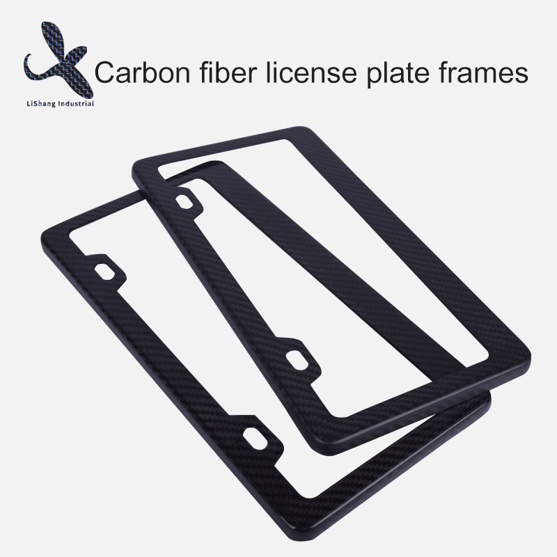 Two chole unique design real carbon fiber license plate frame for car or motorcycle auto accessory America Market
