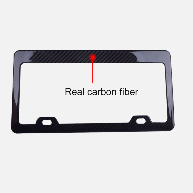 Two chole unique design real carbon fiber license plate frame for car or motorcycle auto accessory America Market