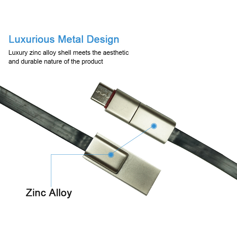 Zinc Alloy Repairable TypeC USB Charging Data Cable