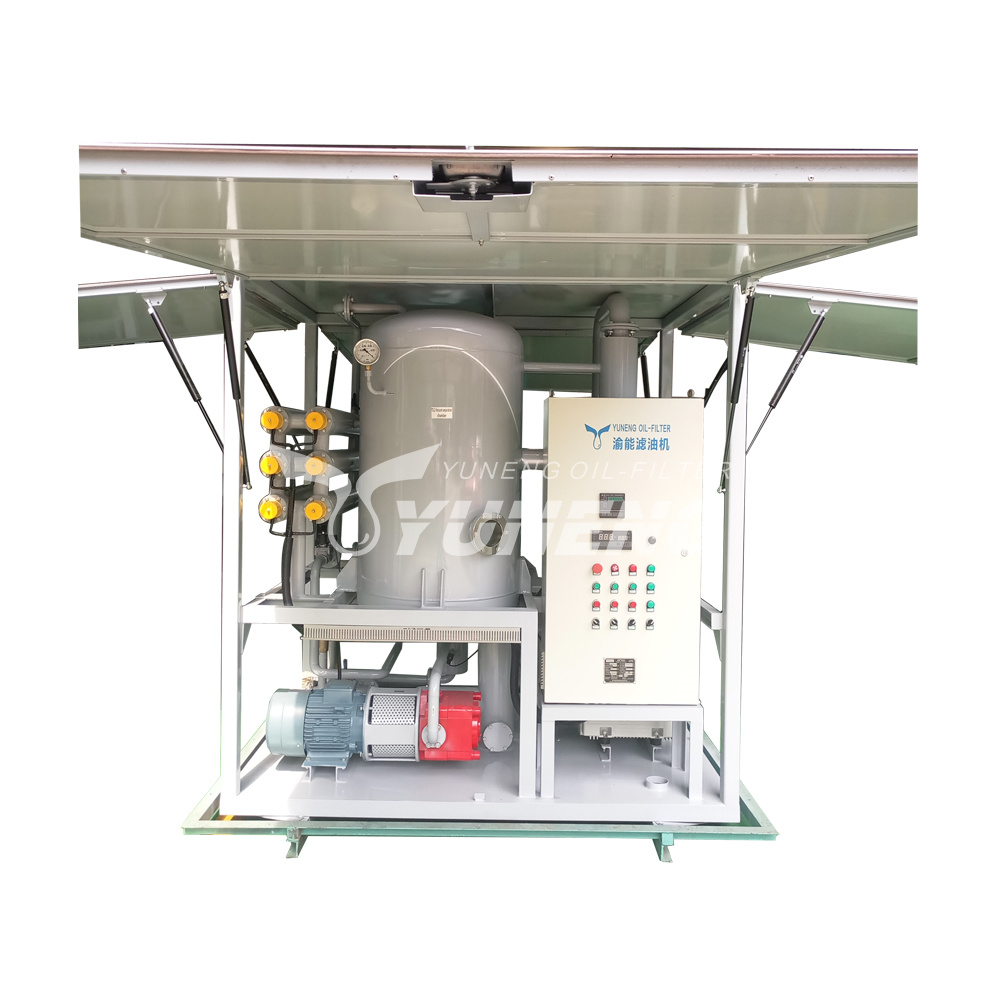 Vacuum transformer oil filtering and dehydration machine