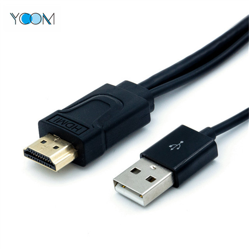 HDMI to VGA Cable with USB Audio for Monitor Projector