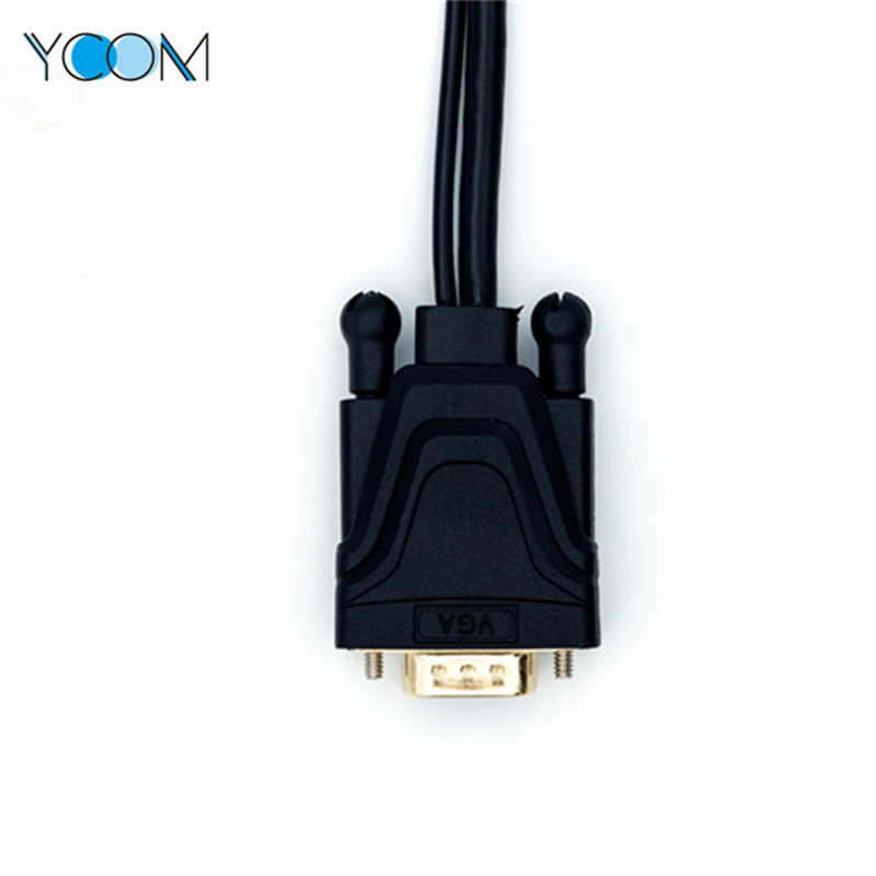 HDMI to VGA Cable with USB Audio for Monitor Projector