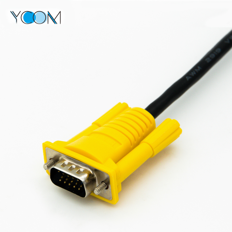 USB B Male Printing cable with VGA KVM Cable