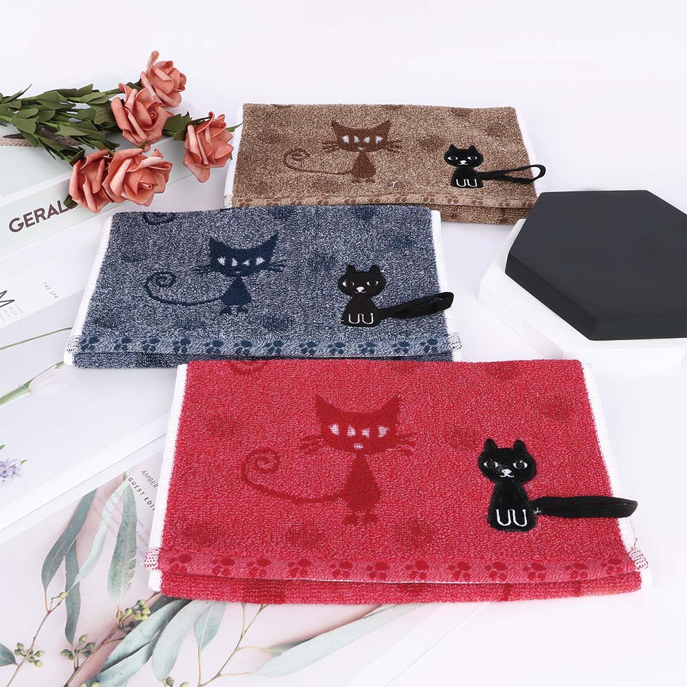 Kitten Pattern Cotton towel Household Face Towel Cartoon Cat Cotton hand towel