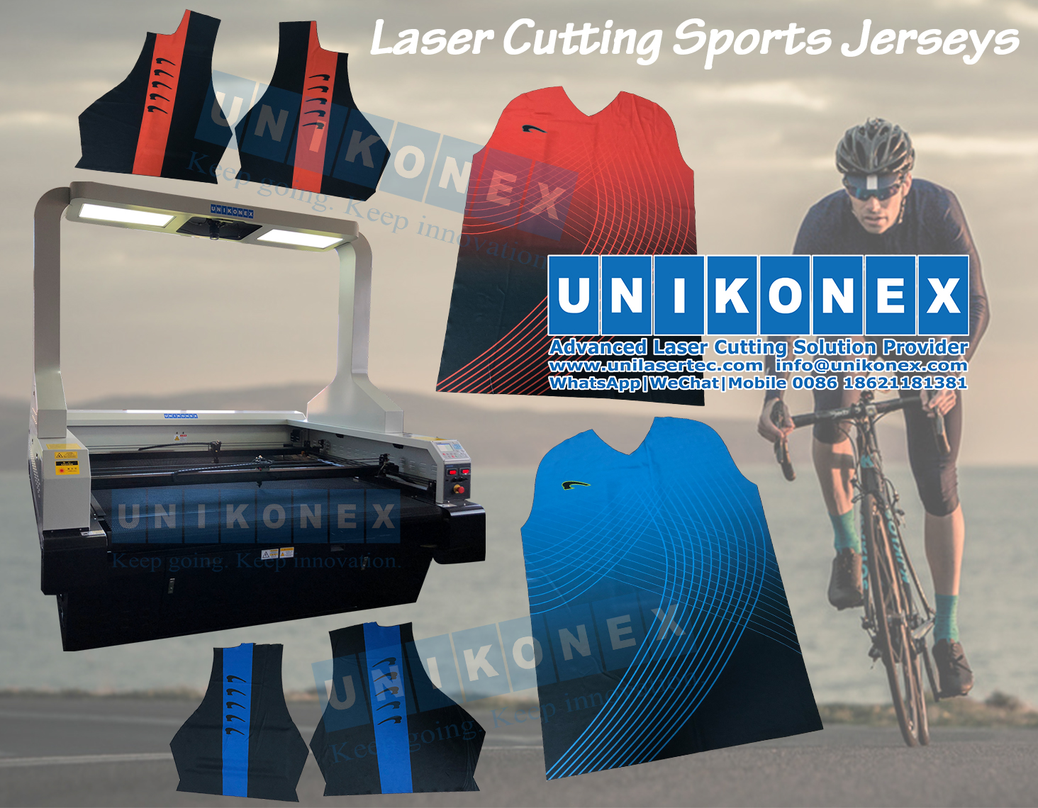 Laser cutting sublimation sports jerseys