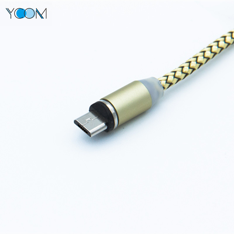 Magnetic Nylon Braid ChargingData USB Cable for TypeCMicroIOS