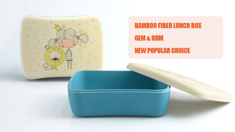 Biodegradable Bamboo fiber food grade lunch box