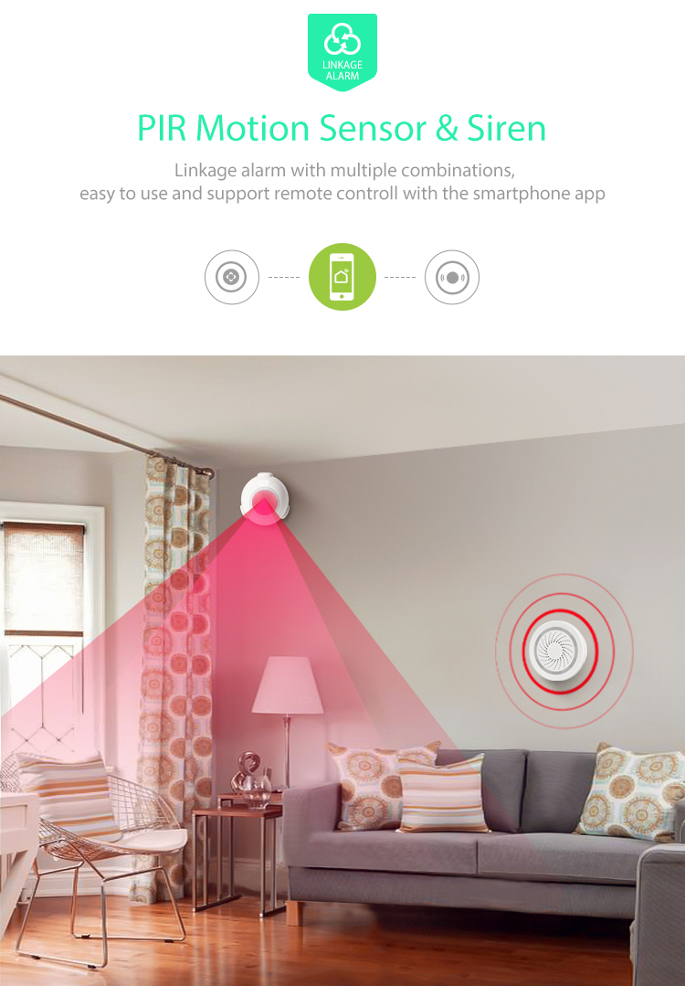 Rehent Tuya wifi expandable smart video alarm kit wireless home automation system