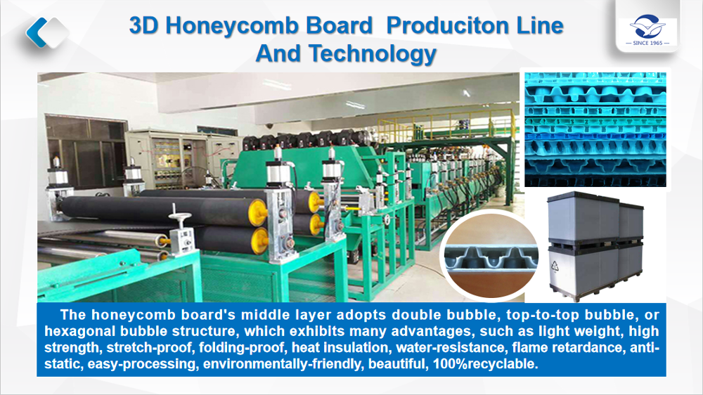 PE plastic honeycomb sheet packaging board production line