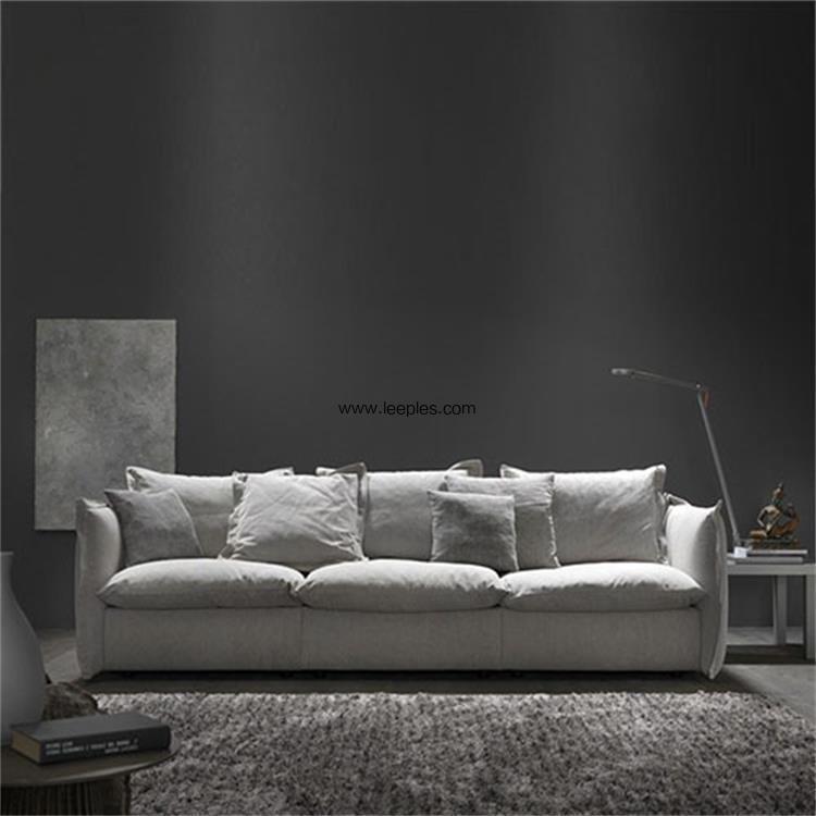 relaxing home furniture fabric sofa set design with split latex inside the seat cushion
