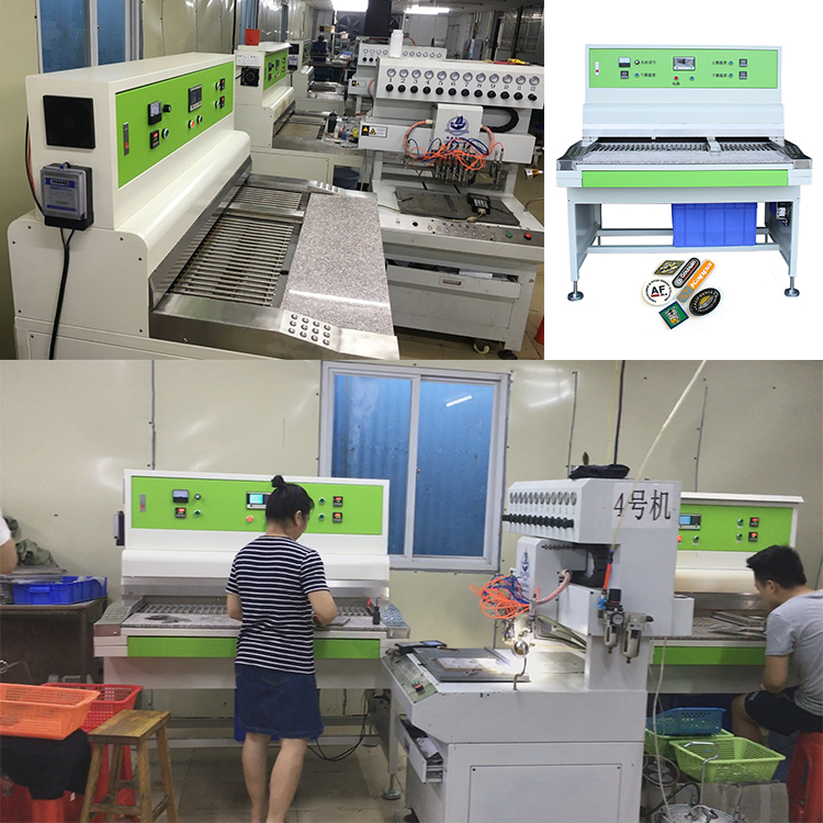 automatic pvc baking machine for label keychain patch glove