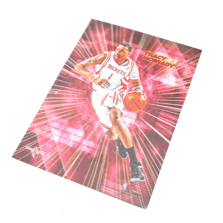 3D lenticular printing poster for wall decorationgift NBA star pritning