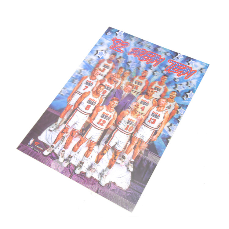 3D lenticular printing poster for wall decorationgift NBA star pritning