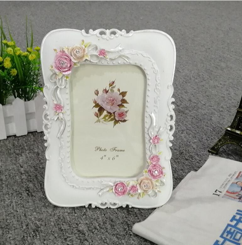 Rose Flowers Polyresin Standing 6inch Picture Photo Frame