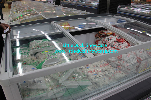 Supermarket Glass Door Island Display Freezer