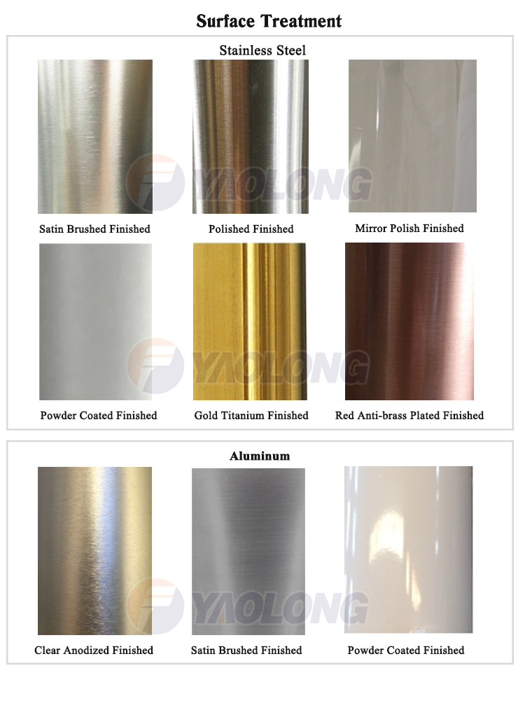 304 316 stainless steel mirror polishing outside european style light pole