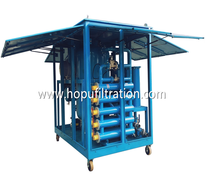 Fully Enclosed Type High Efficiency Vacuum Transformer Oil Filtration Machine for Power Plant Maintenance