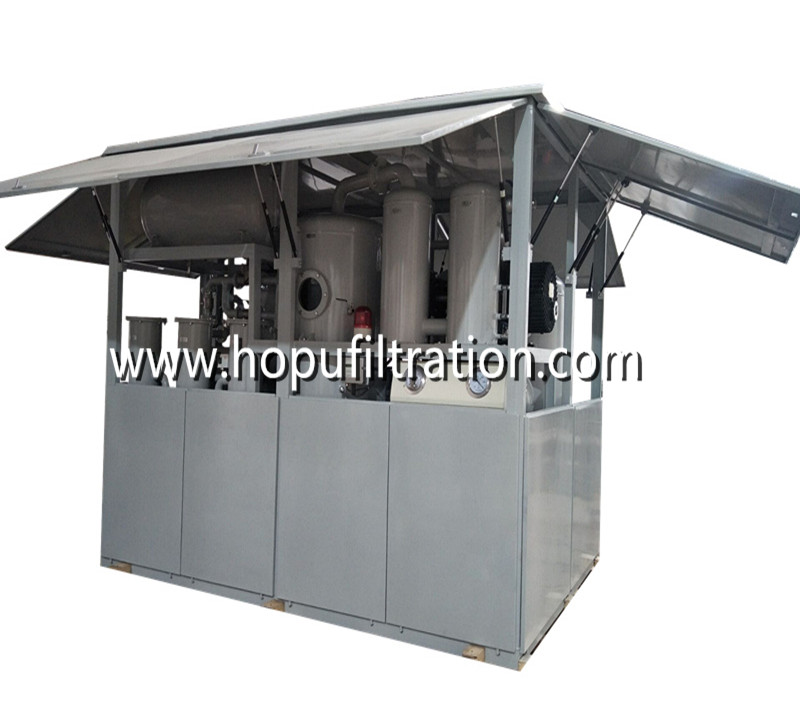 Fully Enclosed Type High Efficiency Vacuum Transformer Oil Filtration Machine for Power Plant Maintenance