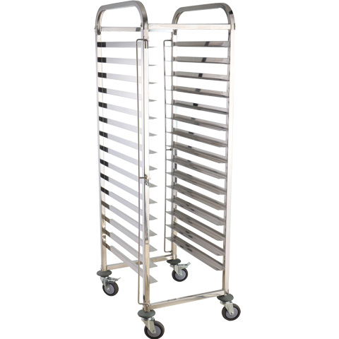 stainless steel 15tier GN trolley pans cart in a low price bakerytrolley
