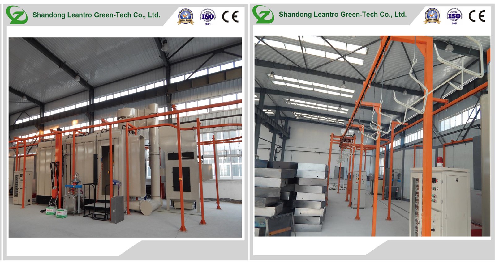 Powder Coating Line with powder coating boothcuring oven