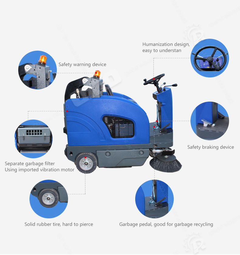 ORC200 DSelfDischarging Sweeper driveway cleaning road machines