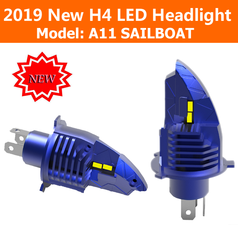 2PCS H4 HiLo A11 Car Motorbike LED Headlight 50W Auto Lamp Kit Replace Halogen Bulb