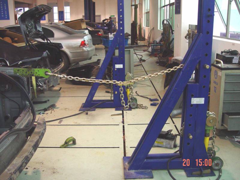 Auto Body Floor Pulling System Modular Rail Frame System Floor Straightening System