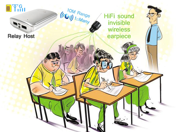HiFi wireless spy earpiece kit GSM Bluetooth tech one to manyGambling fraud headphone