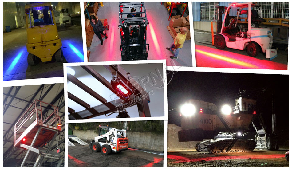 27W red zone safety forklift light led warning lamp agriculture construction equipment lamp