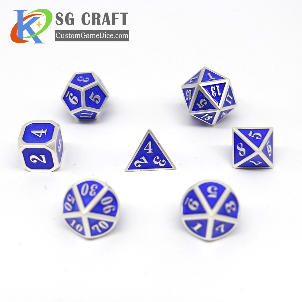 One Color Enamel Metal dice for board game