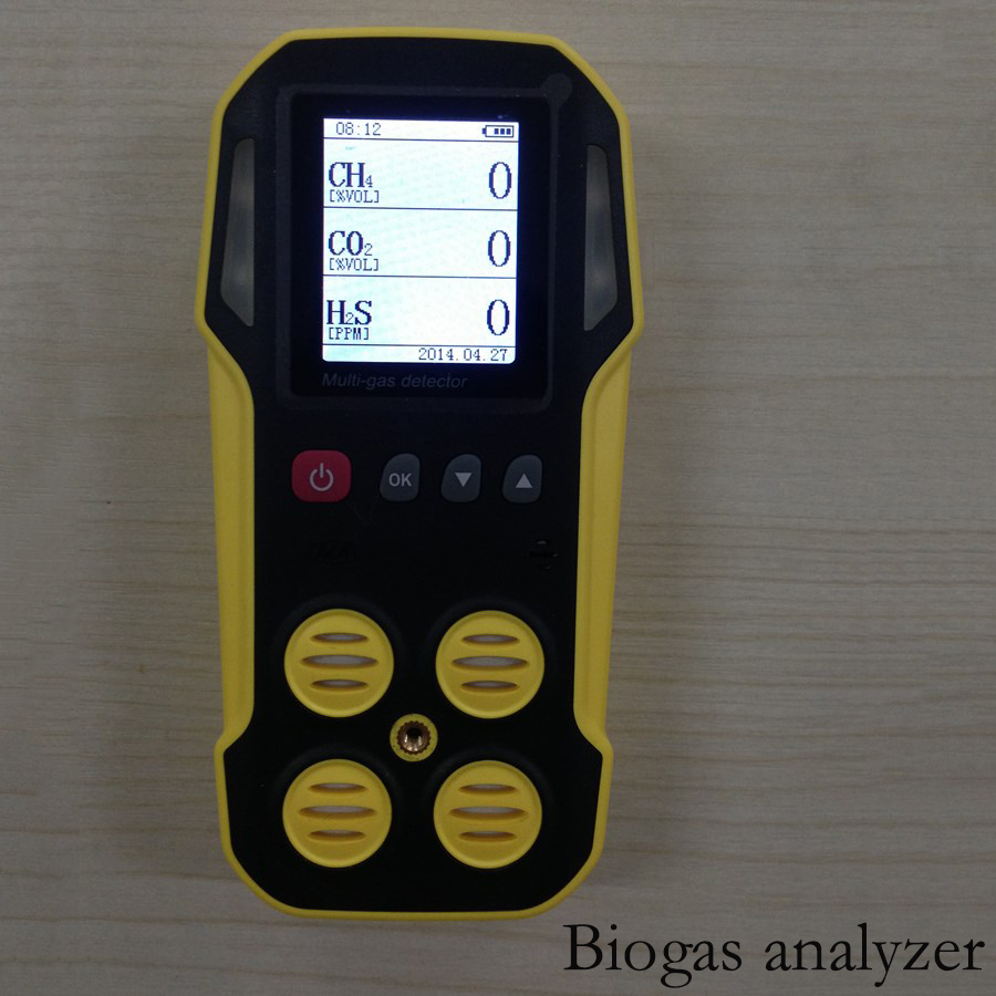 Portable multi gas meter Biogas detector monitor for CH4 CO2 H2S biogas analyzer