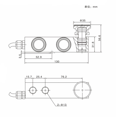 SBGB single ended shear beam load cell can be use in platform scaleforklift