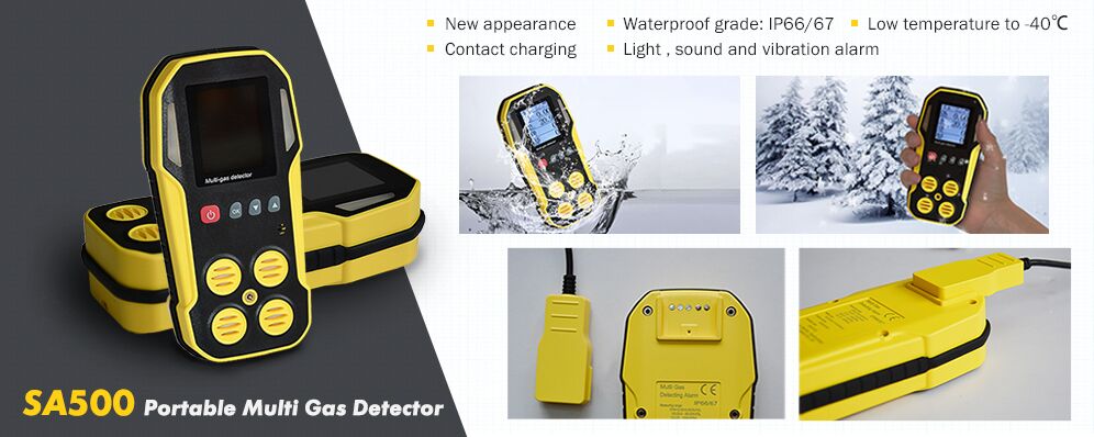 Firefighter safety device multi gas detecting alarm for co h2s o2 explosive gas