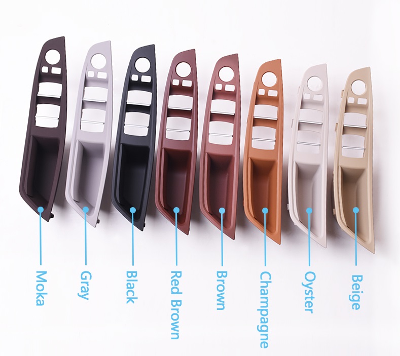 7 Colors 7PCS RHD Right Hand Driver Interior Door Genuine Leather Pull Handle Set for BMW 5 Series F10 520 523 525 528 5