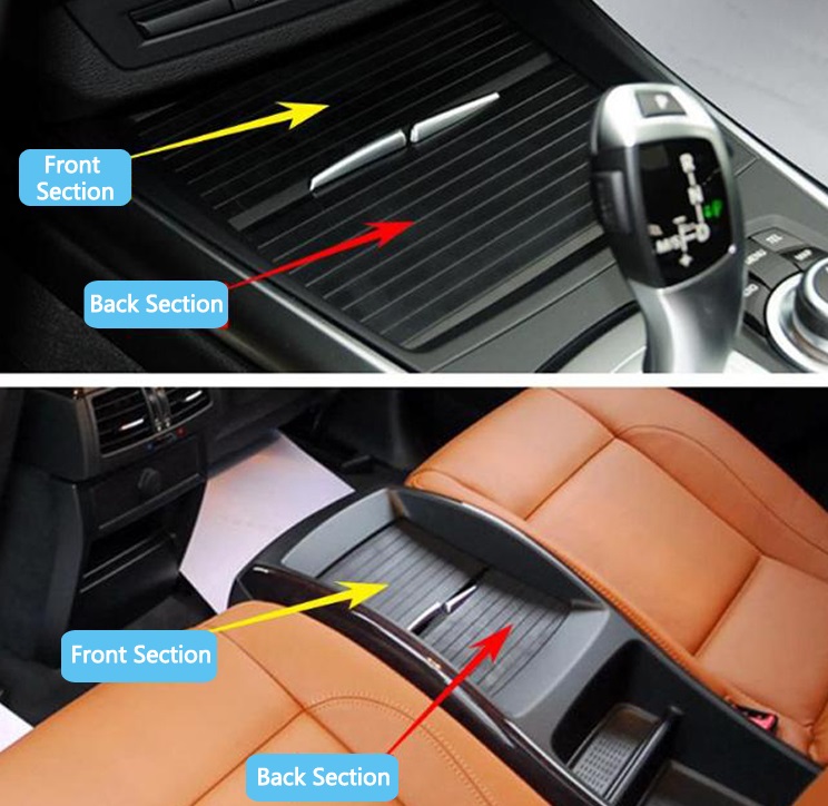 Interior Car Drink Water Cup Holder Cover Trim Zipper Rolling Curtain For BMW X5 X6 E70 E71 E72 20072014